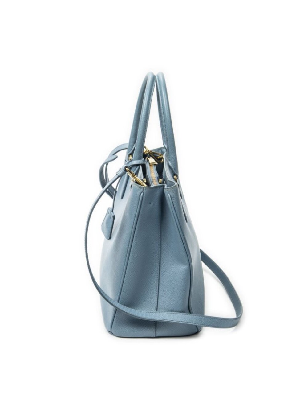 Prada Open Tote Light Blue Saffiano Leather - Picture 3 of 10
